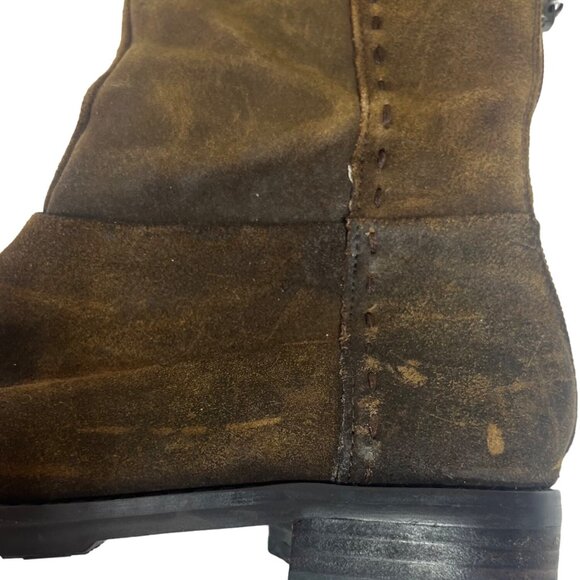 Adrienne Vittadini Leather Knee High Boots Womens Brown Size 6 M - Picture 3 of 10